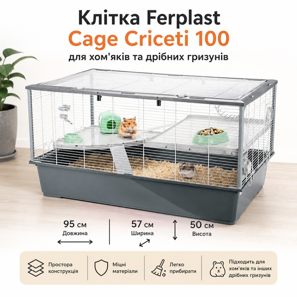 Клітка Ferplast Cage Criceti 100 для хом'яків та дрібних гризунів 57011911 фото
