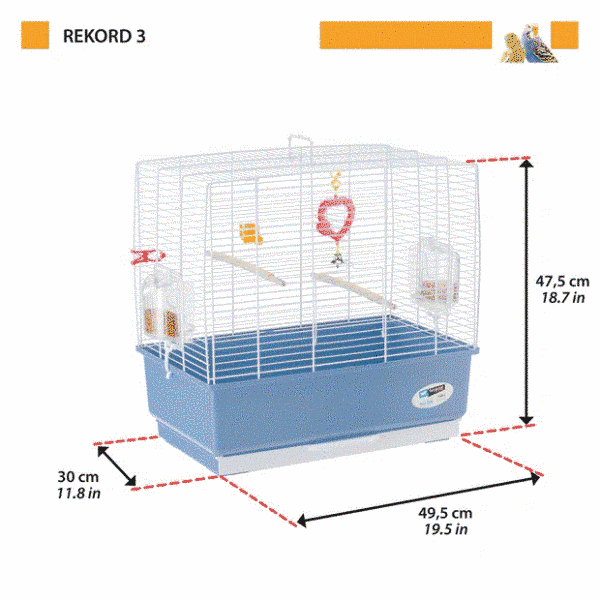 Клетка для птиц белая REKORD 2 Ferplast 52007811 фото