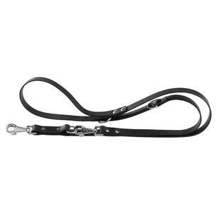 Кожаный поводок для собак с изменяющейся длиной чорний NATURAL GA 18 mm x L 200 cm 75310917 фото
