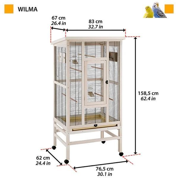 Дерев'яний вольєр для екзотичних птахів WILMA Ferplast 56160614 фото