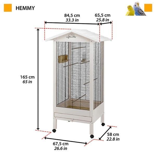 Деревянный вольер для канареек и маленьких птиц HEMMY Ferplast 56160514 фото