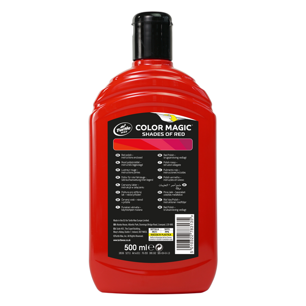 Полироль для кузова с восстановлением цвета Turtle Wax Color Magic Red красная 500 мл 52711 фото