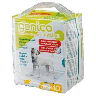Пелюшки для собак з клейкими краями суперпоглинаючі 12 шт Genico Medium 60*60 85330811 фото