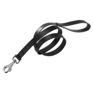 Кожаный поводок для собак с изменяющейся длиной черного цвета NATURAL GA 10 mm x L 120 cm 75300951 фото