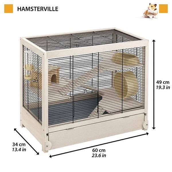 Деревянная клетка для хомяков и мышей HAMSTERVILLE 60 x 34 x 49 cm 57026517 фото
