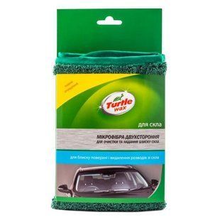 Мікрофібра двосторонній для очищення і традиції світності склу Turtle Wax 38*42 X5344 фото