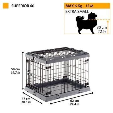 Металева клітка для собак до 40 кг з трьома дверцятами на коліщатках Superior 105 Ferplast 107x77xh73.5 см 73189101 фото