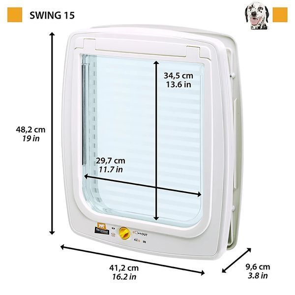 Дверка для собак и кошек SWING 15 Ferplast 41.2 x 9.6 x h 48.2 cm 72108012 фото