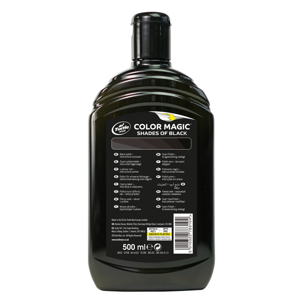 Поліроль для кузова з відновленням кольору Turtle Wax Color Magic Black чорна 500 мл 52708 фото