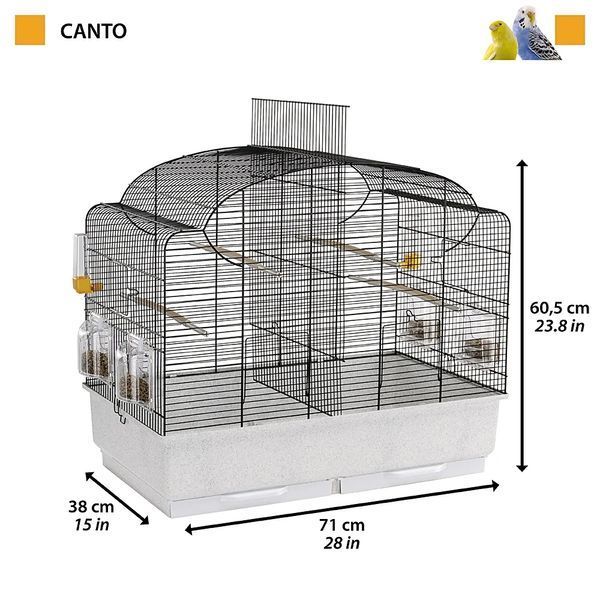 Клетка для канареек попугаев и маленьких экзотических птиц Ferplast CANTO 52501217 фото
