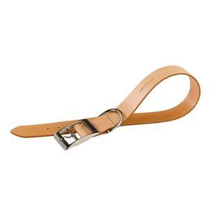 Шкіряний нашийник для собак NATURAL бежевого кольору A: 35-43 cm B: 20 mm 75215051 фото