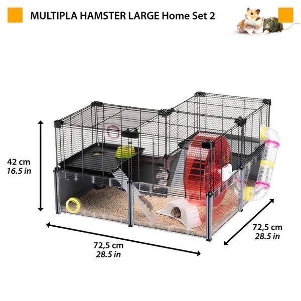Багатоповерхова клітка для хом'яків та мишей з розширювачем Ferplast Multipla Hamster Large Multipla Hamster Large 107.5 x 37.5 x 42 см 57007417 фото