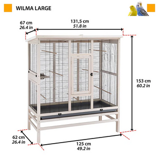 Вольєр WILMA LARGE WOODEN AVIARY для екзотичних птахів Ferplast 56160814 фото
