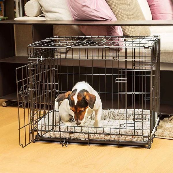 Металлическая клетка для очень крупных собак до 50 кг раскладная DOG-INN 120 Ferplast 123.8x 76.2 x h 81.2cm 73196017 фото