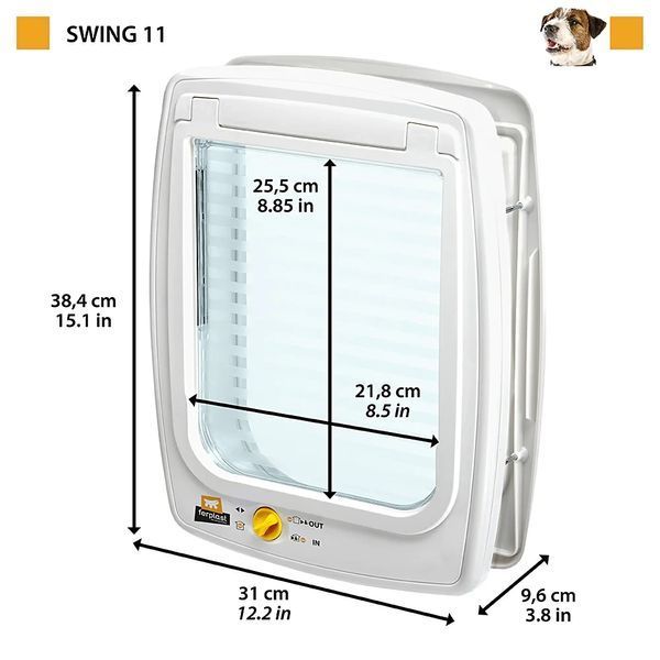 Дверцята для собак і котів Swing 11 Ferplast 31 x 9.6 x h 38.4 cm 72106012 фото